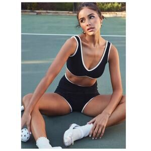 NWT Montce Binded Terry Rib Kim Variation Bikini Top Size Small